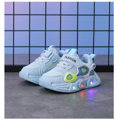 Adidasi bleu cu luminite - Panda eyes [6]