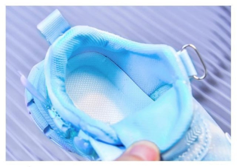 Adidasi bleu cu sidef ALB si luminite - Lolly [7]