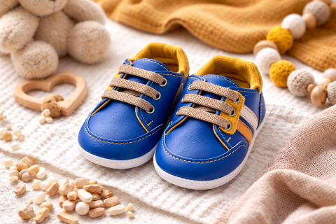 Adidasi - Adidasi blue bebe cu sireturi - Pattini