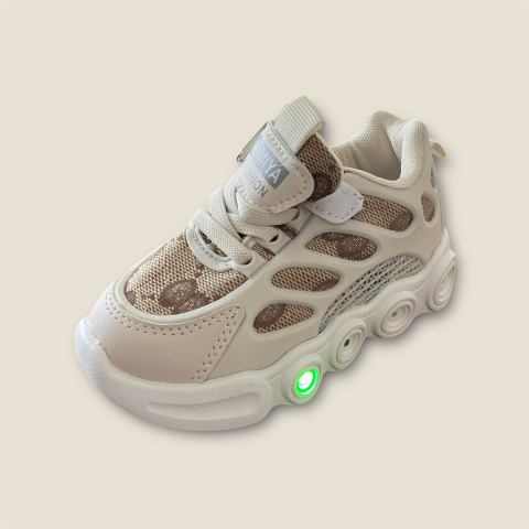 Adidasi CREM cu ALB cu luminite [1]