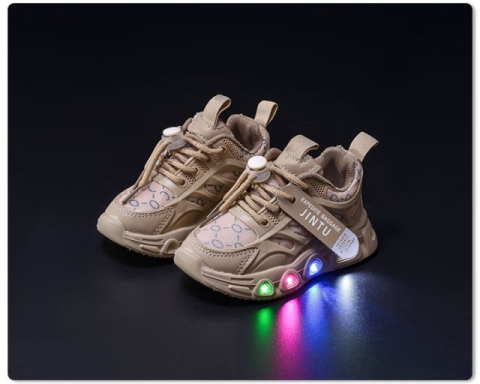 Adidasi CREM cu luminite - Seika [2]