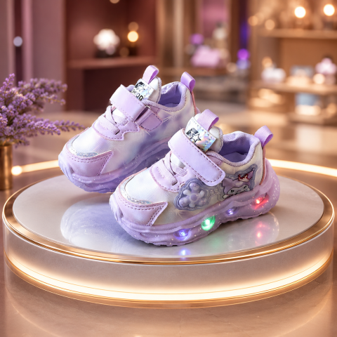 Adidasi - Adidasi cu luminite in nuante lila - Cute Doll