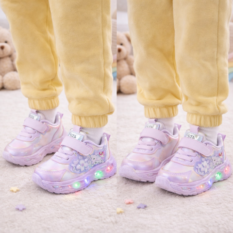 Adidasi - Adidasi cu luminite in nuante lila - Cute Doll