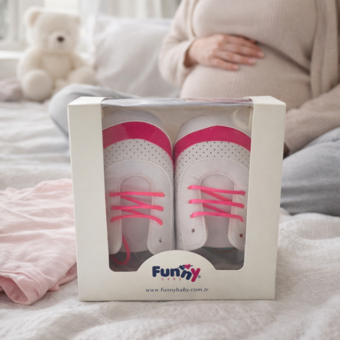 Adidasi Funny alb roz sireturi colorate [2]