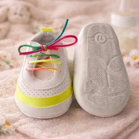 Adidasi Funny verde sireturi colorate [3]