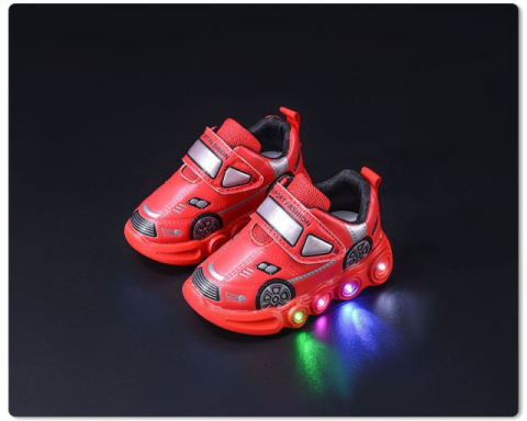 Adidasi rosii cu luminite - Car [2]