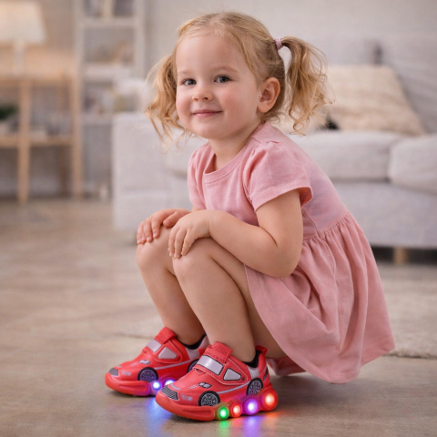 Adidasi - Adidasi rosii cu luminite - Car