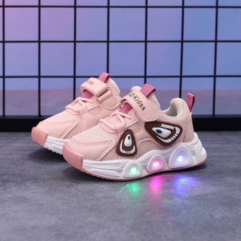 Adidasi ROZ cu luminite Panda New Style [2]