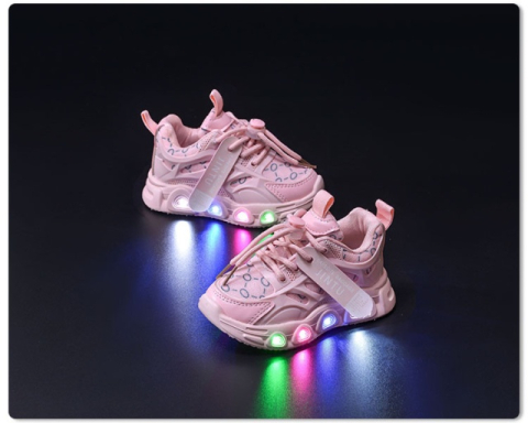 Adidasi ROZ cu luminite - Seika [3]