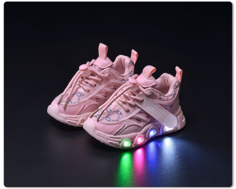 Adidasi ROZ cu luminite - Seika [2]