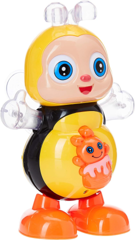 Albinuta dansatoare cu muzica, lumini colorate si ochi mobili, 20 cm, 3 ani+ [9]
