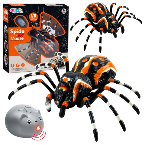 Jucarii cu telecomanda (RC) - Animale R/C Paianjen Tarantula Neagra cu infrarosu, 6 ani+
