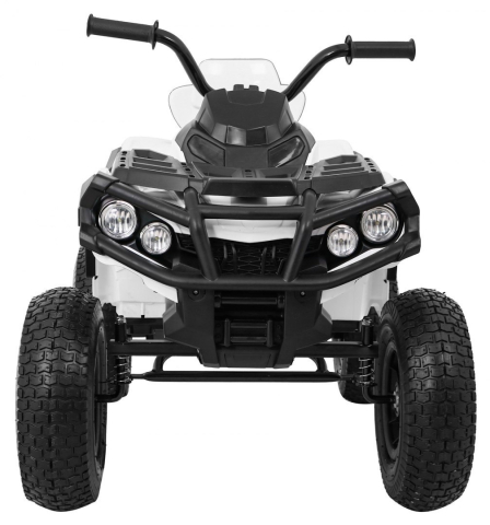 ATV & BUGGY electrice - ATV Electric BDM0906, Alb, Roți Cauciuc, 12V 7Ah, Piele Ecologică