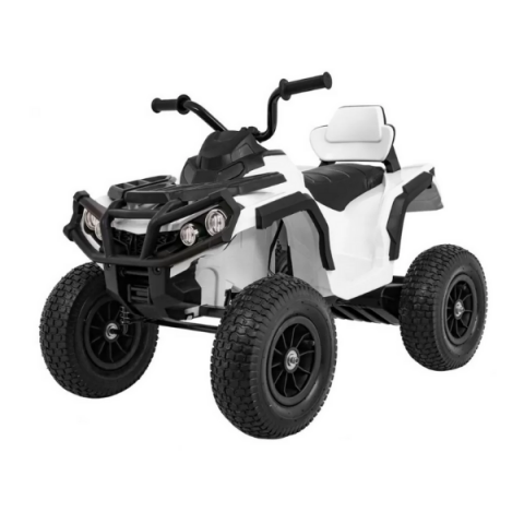ATV Electric BDM0906, Alb, Roți Cauciuc, 12V 7Ah, Piele Ecologică [5]