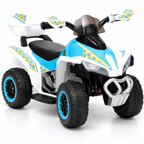 ATV & BUGGY electrice - ATV Electric de Politie GTS1188-A White, Faruri si Muzica, Alb, 3 ani+