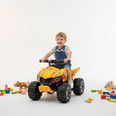 Vehicule electrice copii - ATV Electric pentru Copii 6V – Model Sport – Galben