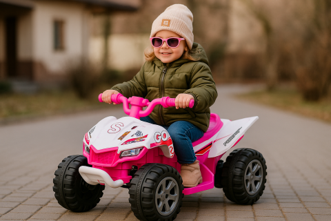 Quad electric The Fastest Roz – 25W, copii 3–6 ani [1]