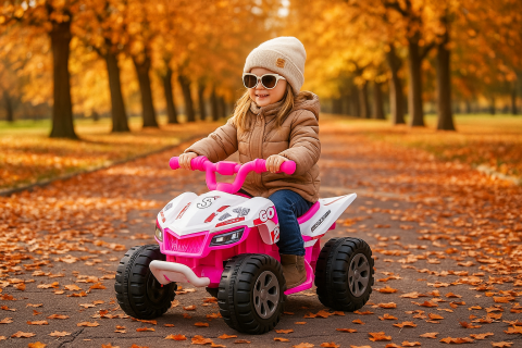 Vehicule electrice copii - Quad electric The Fastest Roz – 25W, copii 3–6 ani