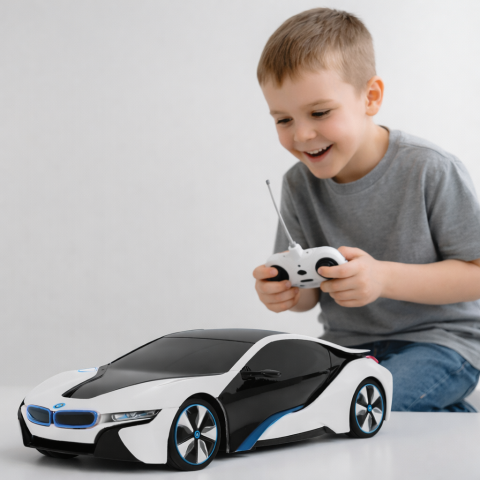 Masinute R/C - Masina cu Telecomanda R/C BMW i8 Alb 1:24 RASTAR