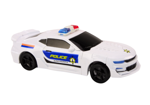 Auto-Robot Masina de Politie 2in1 cu Transformare, Alb [3]