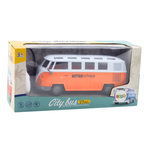 Autobuz cu telecomanda Retro City Bus cu lumini 1:30, 3 ani+ [3]