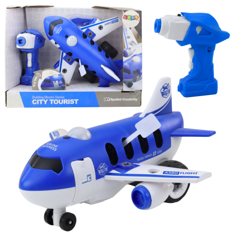 Jucarii cu telecomanda (RC) - Avion cu telecomanda 2 in 1 cu surubelnita demontabil, 3 ani+