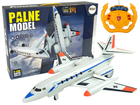 Jucarii cu telecomanda (RC) - Avion cu telecomanda de pasageri cu lumini 40 Mhz, 3 ani+