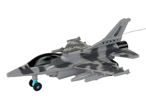 Avion cu telecomanda Military Jet Fighter gri cu lumini, 3 ani+ [1]