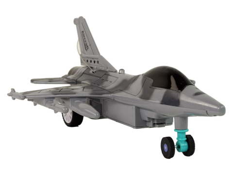 Avion cu telecomanda Military Jet Fighter gri cu lumini, 3 ani+ [2]