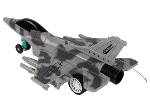 Avion cu telecomanda Military Jet Fighter gri cu lumini, 3 ani+ [4]