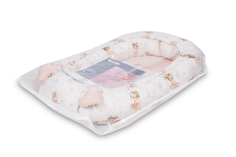 Baby Nest Muslin Ballerinas Pink 80x45 cm cu Perna Inclusa [5]