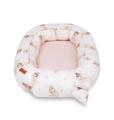Baby Nest Muslin Ballerinas Pink 80x45 cm cu Perna Inclusa [3]