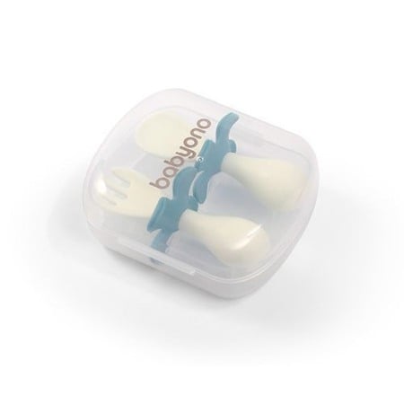 BabyOno - Lingurita și Furculita cu Carcasă Protectoare 12 Luni+ [2]