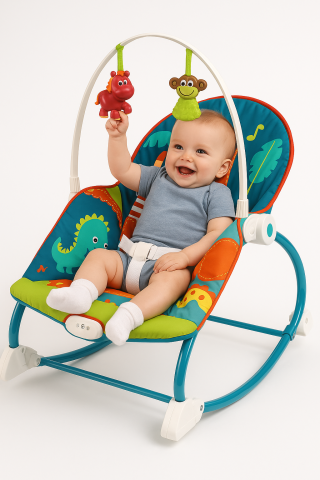 Camera Bebelusului - balansoar-bebelusi-2in1-scaun-vibratii-sunete-jucarii-agatatoare-0plus-Bebelul