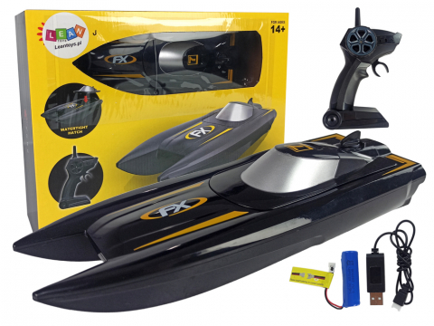 Vehicule si jucarii R/C - barca-telecomanda-racing-apa-47-viteza-neagra-Bebelul