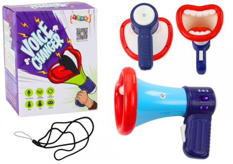 Jucarii Copii - megafon-schimbator-voce-3-moduri-inregistrare-albastru-Bebelul