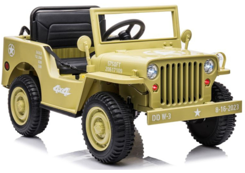 Masinute electrice - Mașinuță Electrică 4x4 JH-103 Khaki, Scaun Piele Ecologică