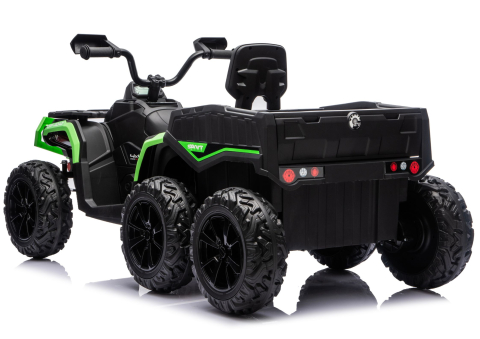 ATV Electric JC606 4x4, 6 Roți și Remorcă, Baterie 24V, Alb [2]