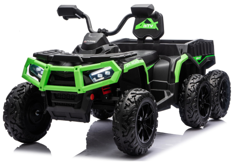 ATV Electric JC606 4x4, 6 Roți și Remorcă, Baterie 24V, Alb [1]