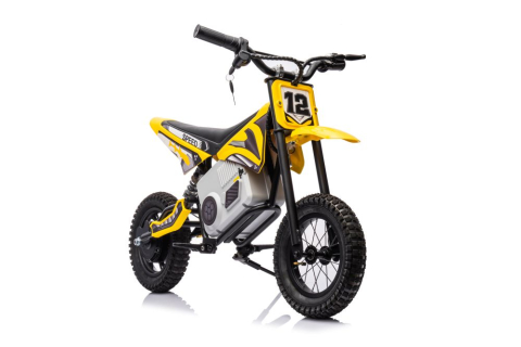 Vehicule electrice copii - Motocicletă Cross cu Acumulator A9901 Galbenă pentru Copii