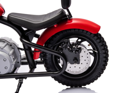 Motocicletă electrică A9902 Roșie, 36V, motor 350W, roți pneumatice [4]