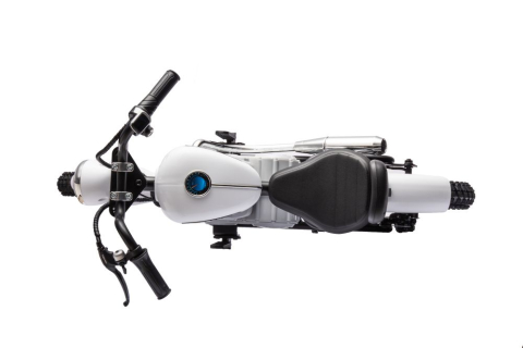 Motocicletă electrică A9902 Albă, 36V, motor 350W, roți pneumatice [8]