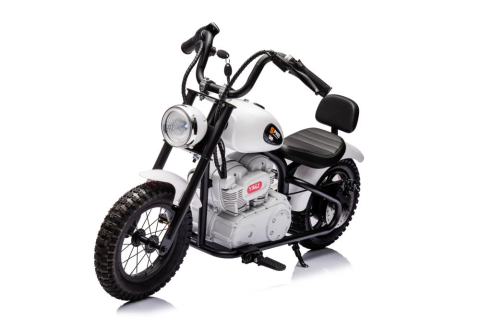 Motocicletă electrică A9902 Albă, 36V, motor 350W, roți pneumatice [2]
