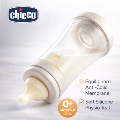Biberon Chicco PERFECT5 150ML neutru 0+ biofunctional anticolici [0]