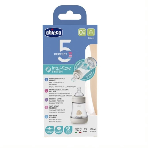 Biberon Chicco PERFECT5 150ML neutru 0+ biofunctional anticolici [2]