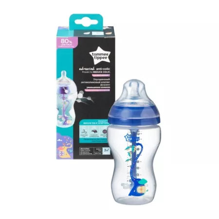Biberon anticolici +3 luni cu senzor de temperatura, 340 ml, Tommee Tippee [0]