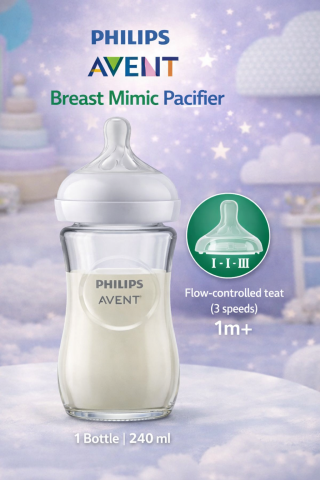 Biberon Natural Response din sticla 240 ml anti colici hranire naturala [0]