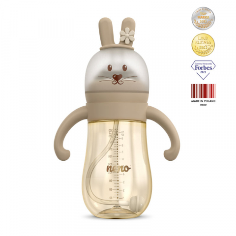 Biberoane, tetine, sterilizatoare si accesorii - Biberon Neno Mio 3 în 1 pentru bebeluși – maro