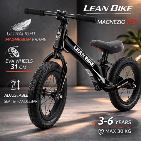 Biciclete - Bicicleta fara pedale MAGNEZIO RS cadru usor din magneziu negru