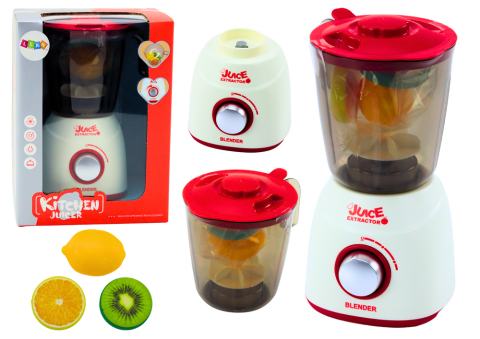 Electrocasnice si bucatarii - Blender pentru copii rotativ lumini sunete fructe 3 bucati